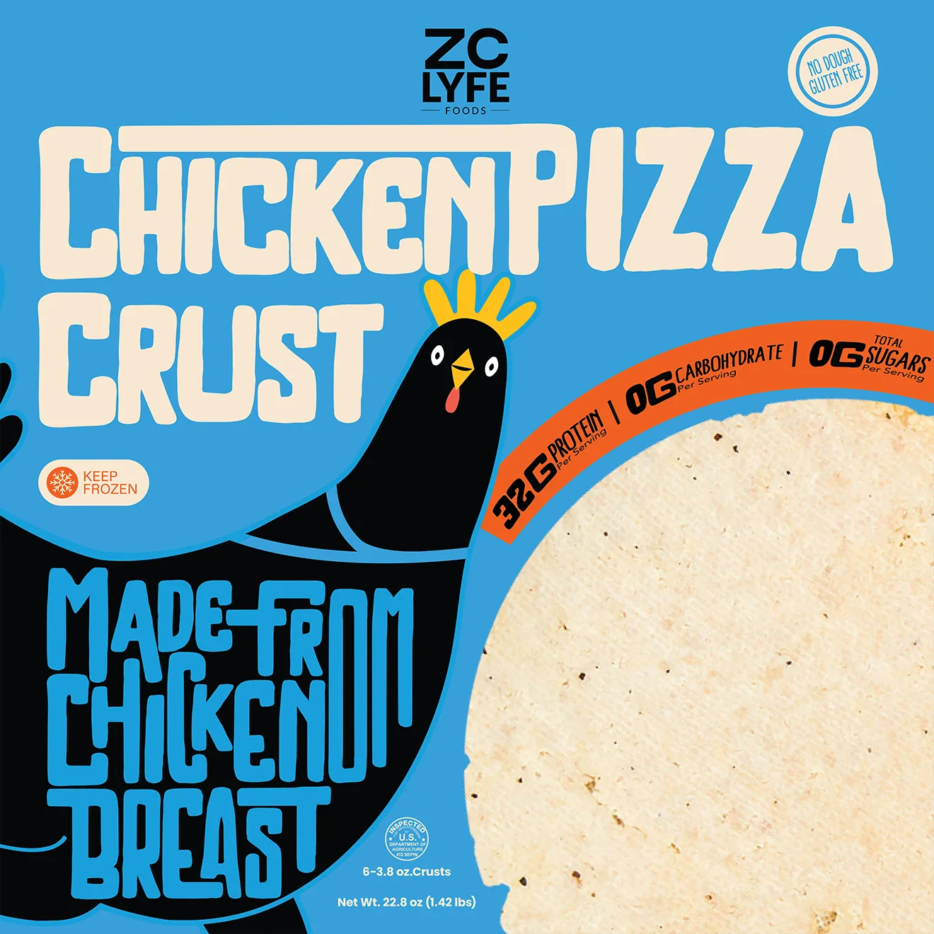 12 pack ZeroCarb Pizza Crusts - 32g protein - 100% Chicken breast - Image 10