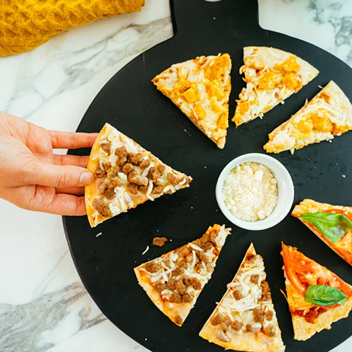 6 Low Carb, High Protein Buffalo Style Chicken Pizza - 100% Chicken Crust - Image 3