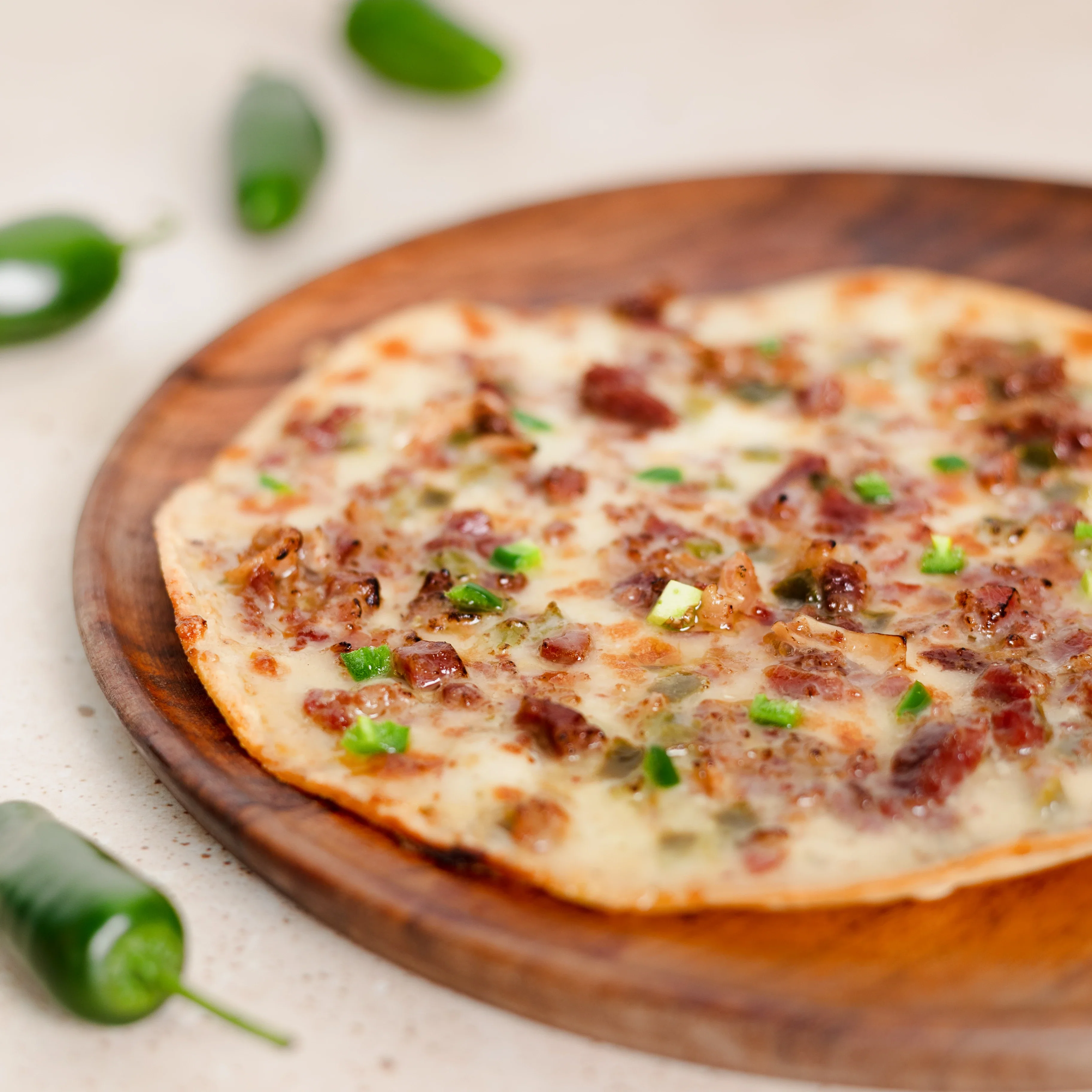 6 Low Carb, High Protein Beef Bacon & Jalapeño Pizza - on a 100% Chicken Crust - Image 4